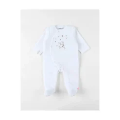Noukie's                    Pyjama Bébé Velours Newborn    Blanc            6 mois