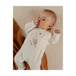Noukie's                    Pyjama Bébé Velours Newborn    Blanc            6 mois