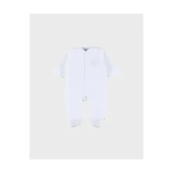 Noukie's Pyjama dors-bien en coton M&M Blanc Brodé 1 mois