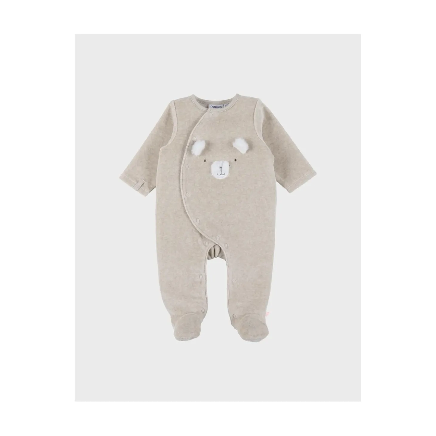 Noukie's Pyjama Dorsbien Velours Orso F&O Beige Brodé