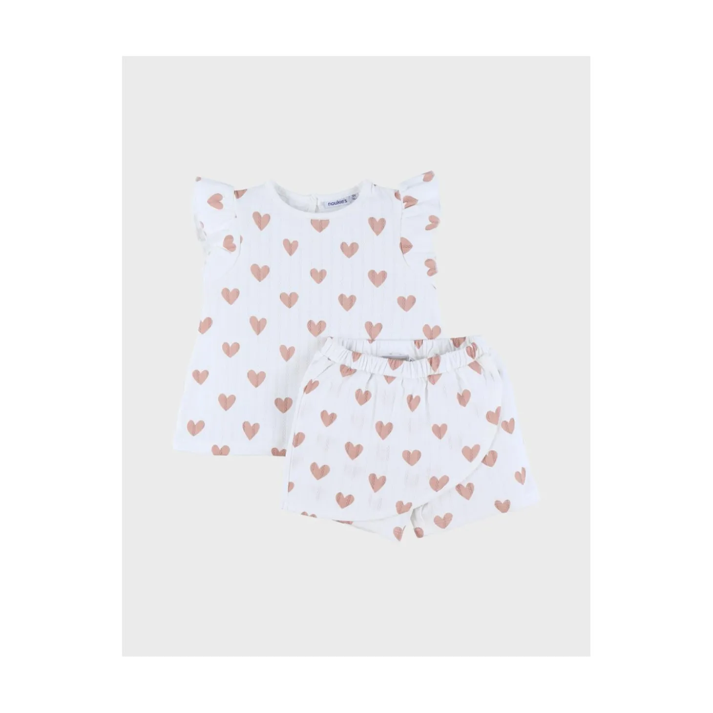 Noukie's Pyjama 2pcs MC Jersey Mon Coeur M&M26 Rose