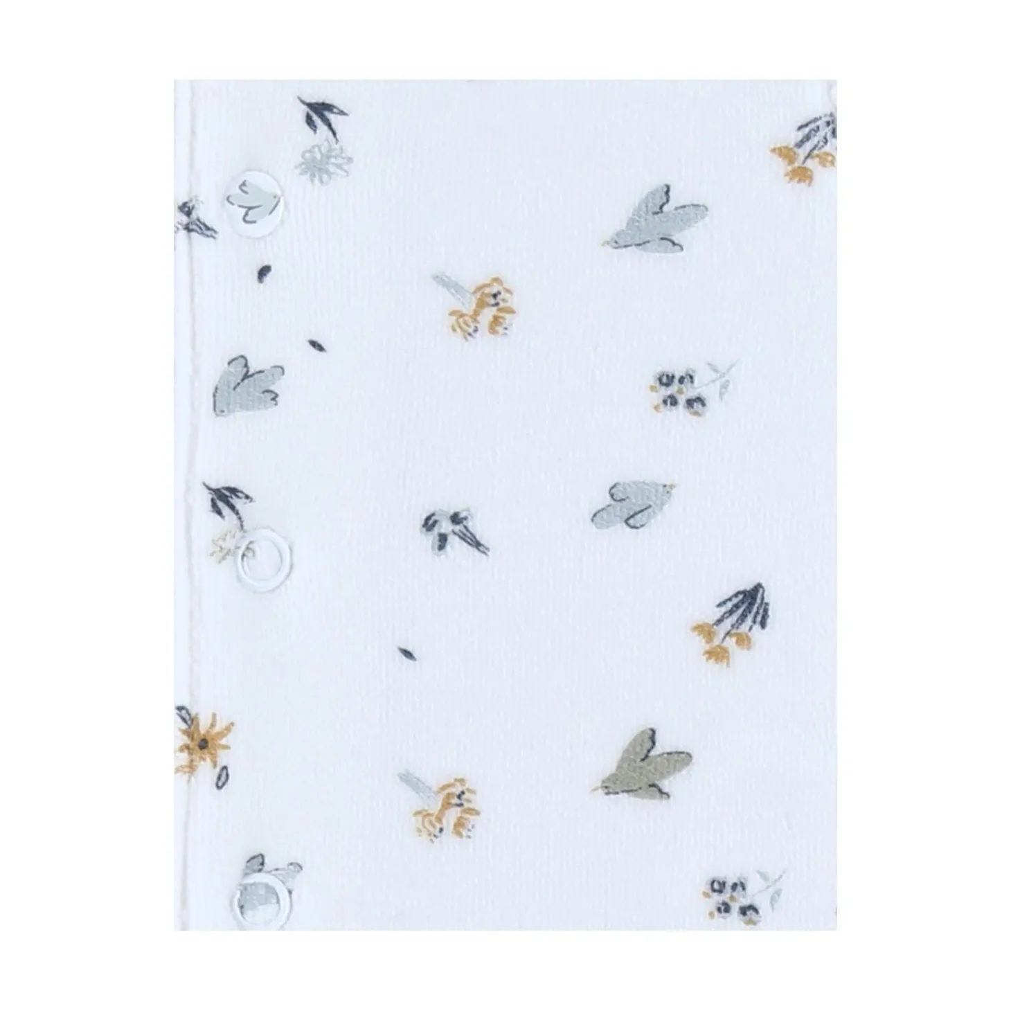 Noukie's Pyjama velours AOP Lovely Bird Blanc 1 mois