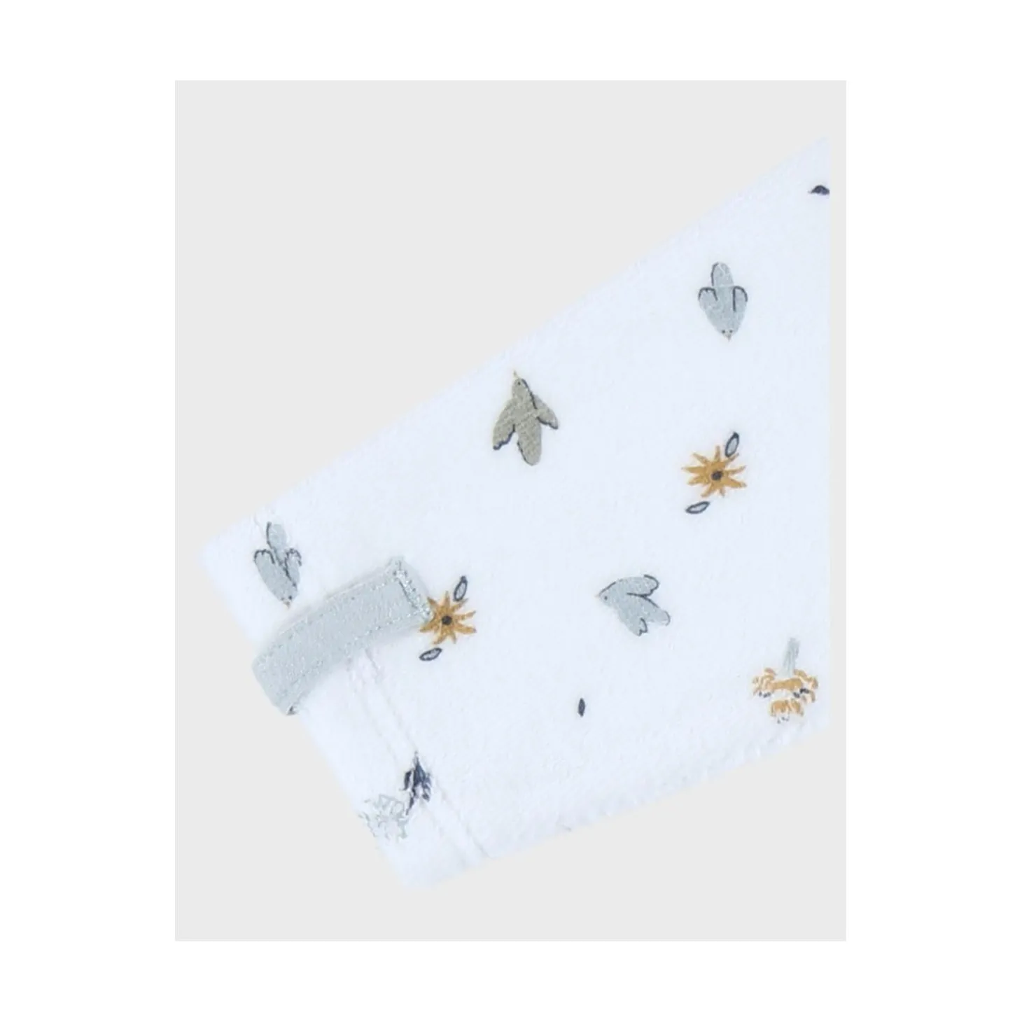 Noukie's Pyjama velours AOP Lovely Bird Blanc 1 mois