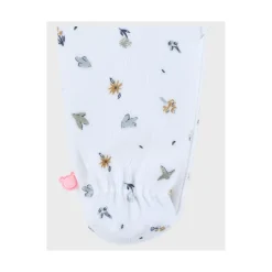 Noukie's Pyjama velours AOP Lovely Bird Blanc 1 mois