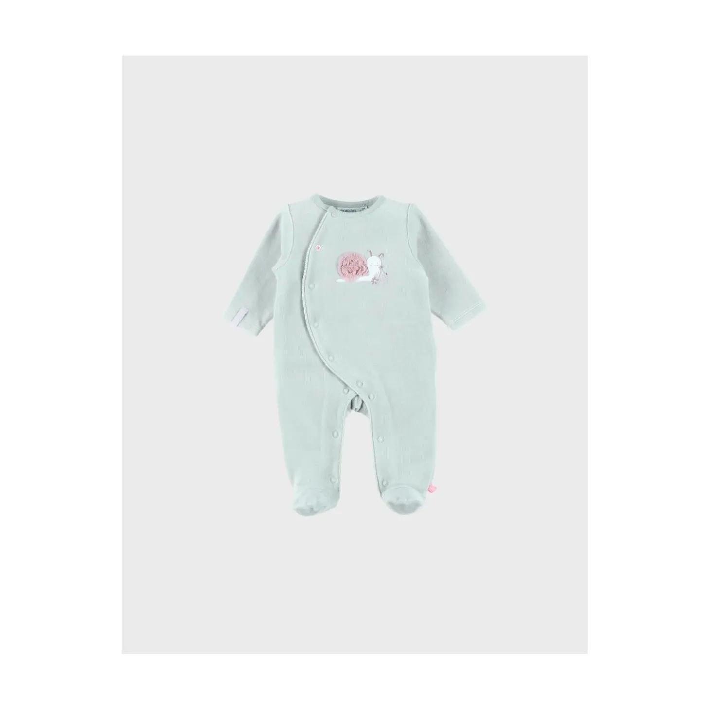 Noukie's Pyjama velours aqua Romantic flowers Vert 3 mois