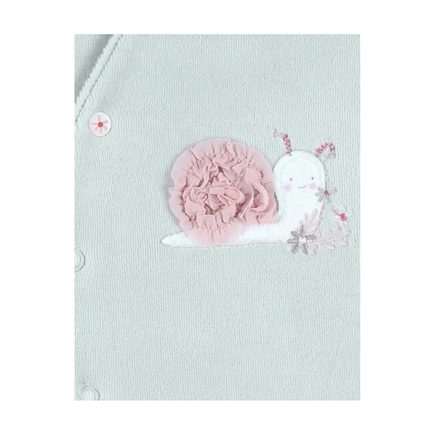 Noukie's Pyjama velours aqua Romantic flowers Vert 3 mois