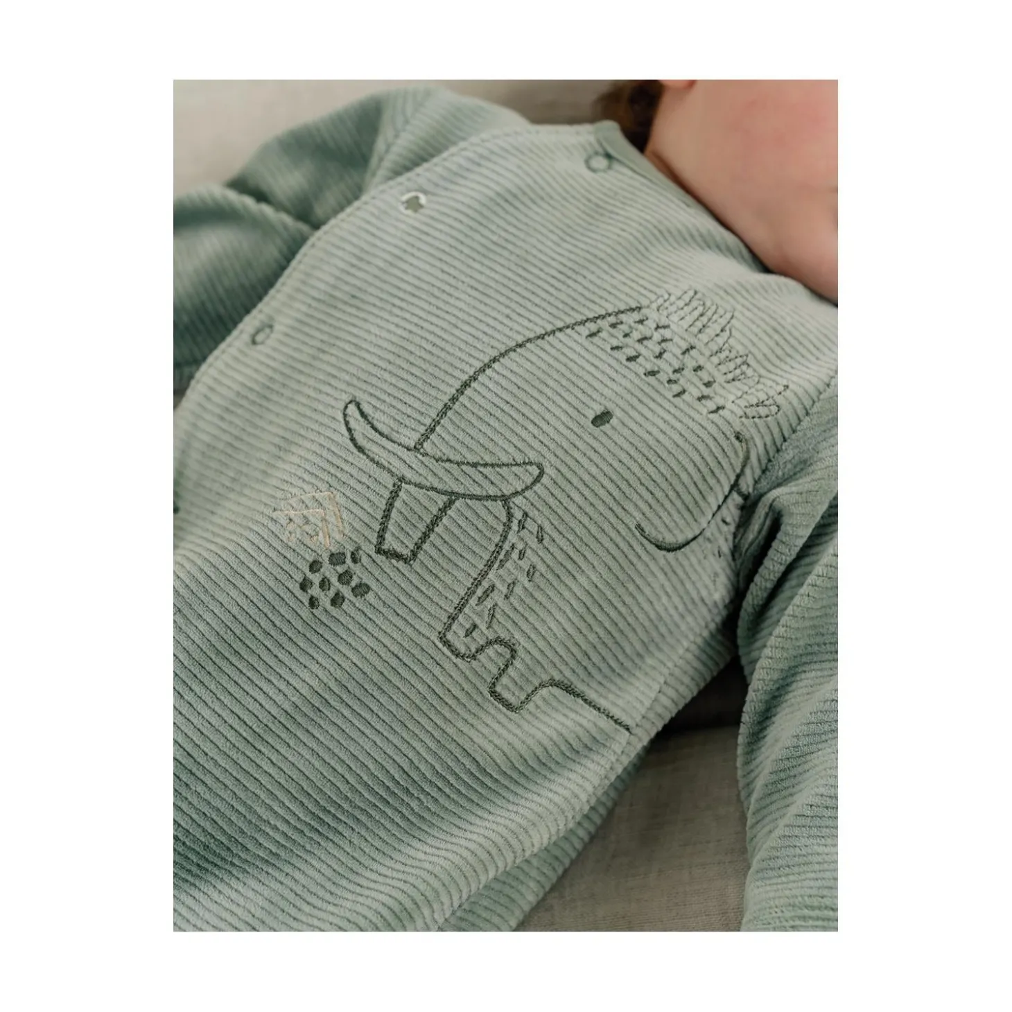 Noukie's Pyjama velours Funny Mammouth Vert 3 mois