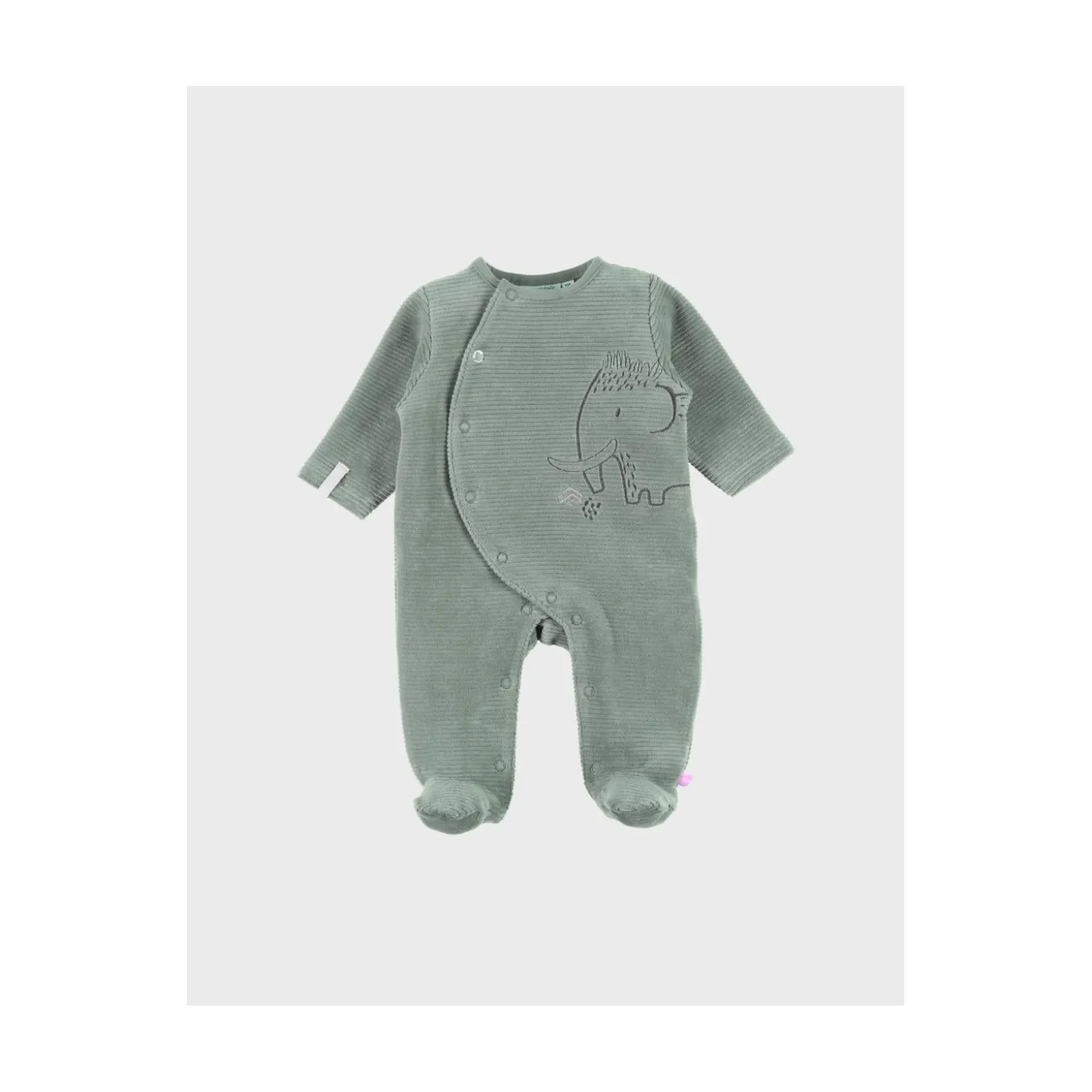 Noukie's Pyjama velours Funny Mammouth Vert 3 mois