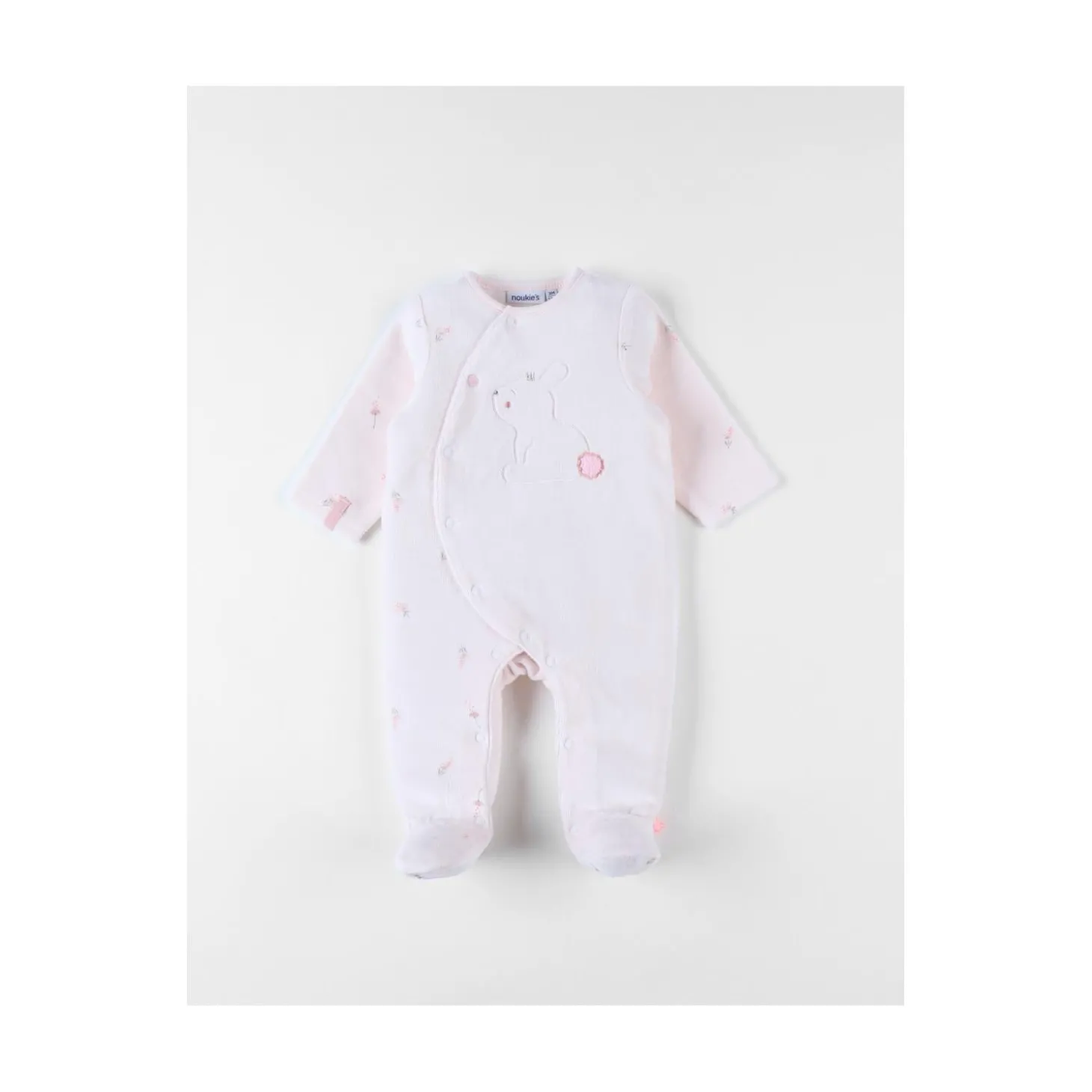 Noukie's Pyjama velours Smart Bunny Rose 6 mois