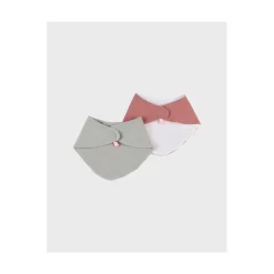 Noukie's                    Set 2 bavoirs bandana Eponge & Mousseline F&O    Rouge