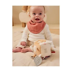 Noukie's                    Set 2 bavoirs bandana Eponge & Mousseline F&O    Rouge