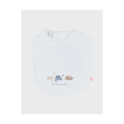 Noukie's Set 3 bavoirs Mousseline bio Dinos M&M26 Beige / Blanc / Bleu