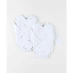 Noukie's                    Set 2 bodys croisés longues manches Bali & Moka    Ecru            0 mois