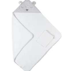 Noukie's                    Set de bain veloudoux et éponge Babou et Kendi    Gris