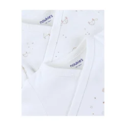 Noukie's Set de 2 bodys croisés manches longues Newborn Blanc 1 mois