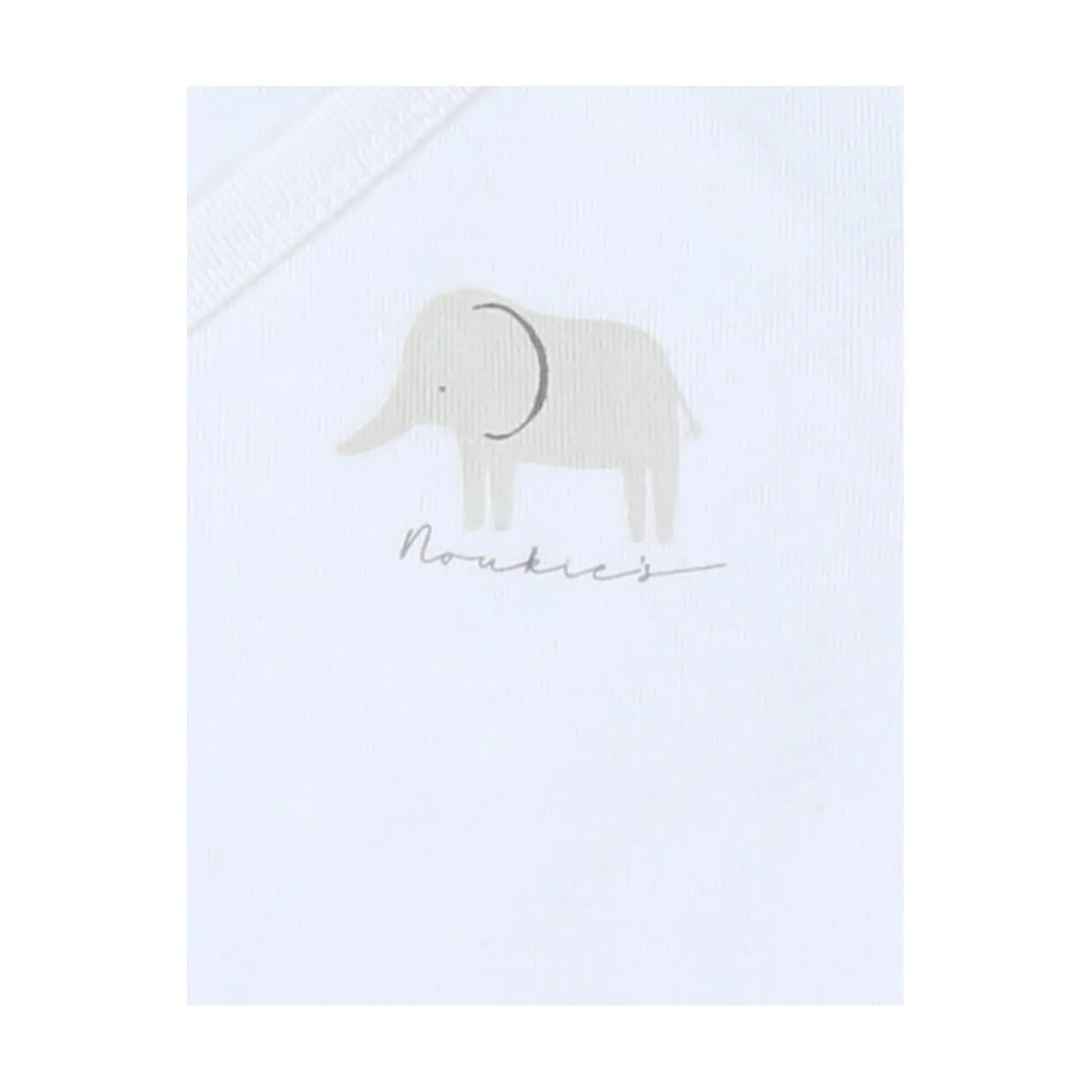 Noukie's Set de 2 bodys croisés manches courtes Wild jungle Blanc 1 mois