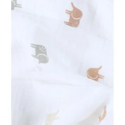 Noukie's                    Set de 3 langes M&m25    Elephants Ecru            70x70 cm