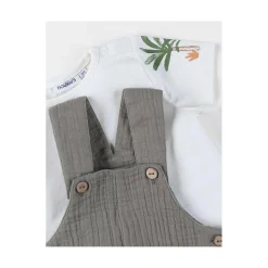 Noukie's Set salopette avec t-shirt Cute gorilla Blanc 12 mois