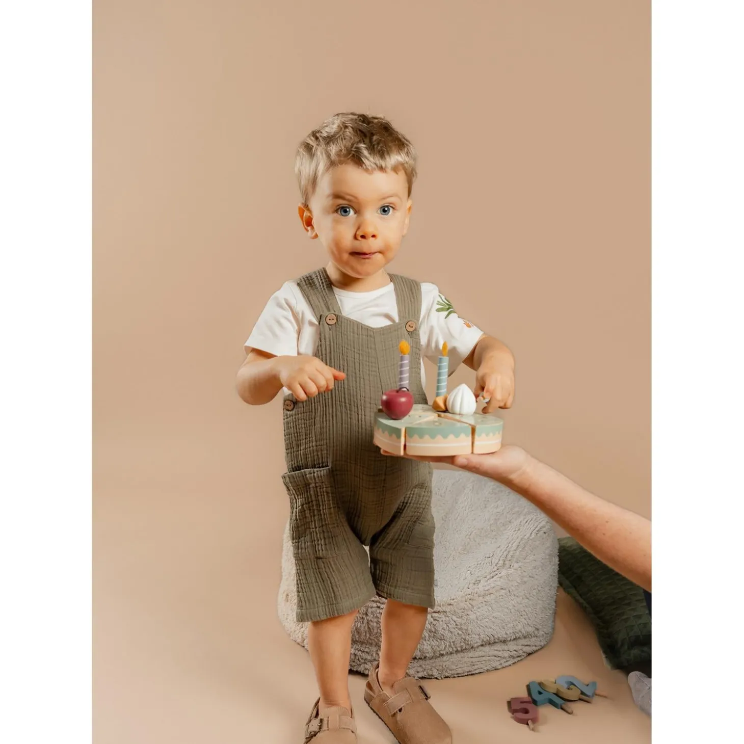 Noukie's Set salopette avec t-shirt Cute gorilla Blanc 12 mois