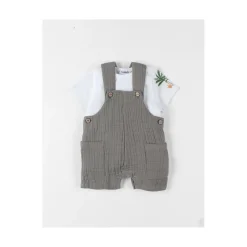 Noukie's Set salopette avec t-shirt Cute gorilla Blanc 12 mois