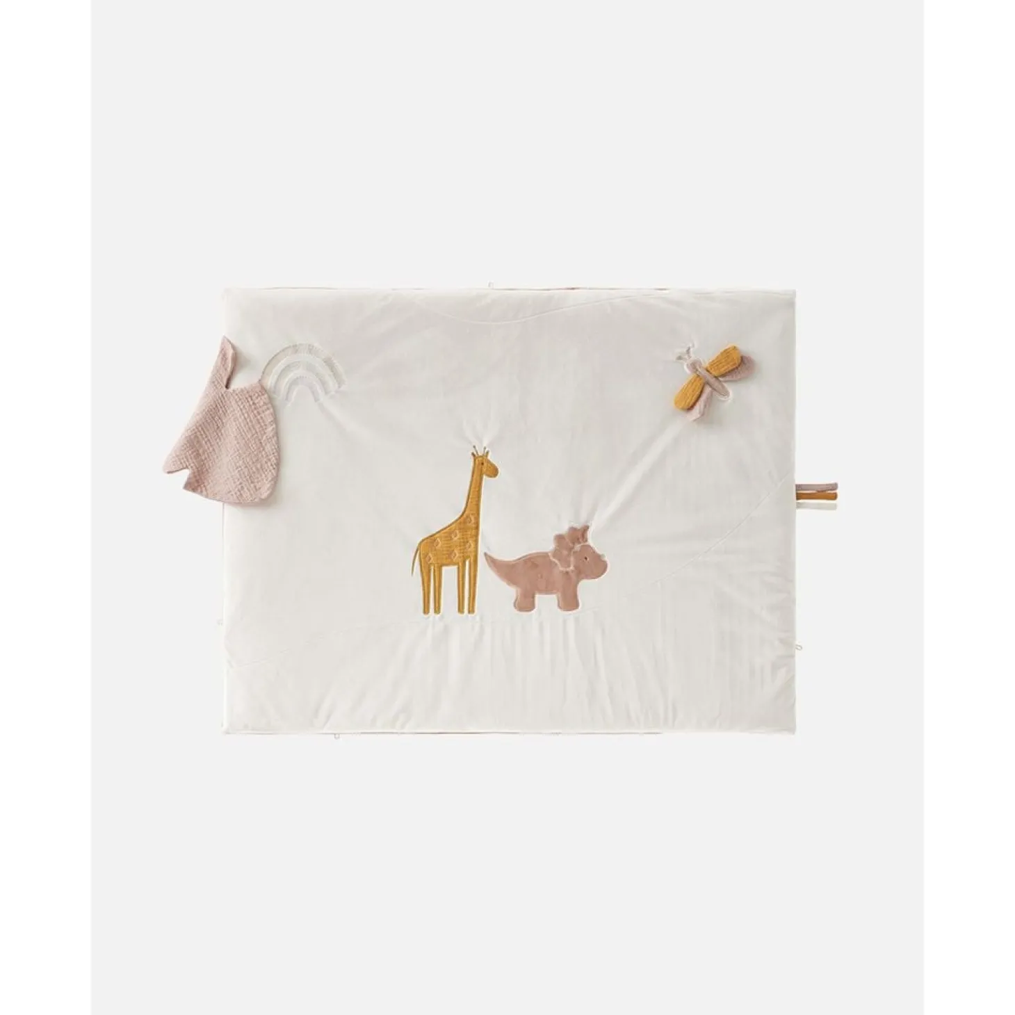 Noukie's Tapis de jeu et parc veloudoux Pop Écru 75x95 cm