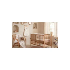 Noukie's Tour de lit Coton Bio Plumes de Lune Beige
