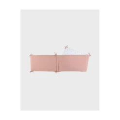Noukie's                    Tour de lit Mousseline bio Fleurs d'Antan VF    Rose