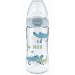 Nuk                    Biberon FC+ TC silicone Flow Control    Bleu            360 ml