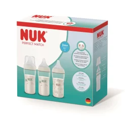 Nuk                    Lot de 3 Biberons Perfect Match PP    Arc-en-ciel /Mouton            260 ml