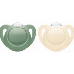 Nuk 2 Sucettes Nuk for nature silicone Vert 6-18 mois