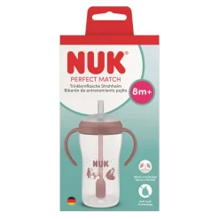 Nuk Tasse d'apprentissage paille Perfect Match Rose 0 - 9 mois