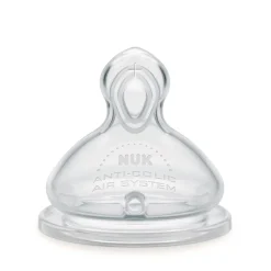 Nuk                    2 Tétines FC+ Perçage silicone    Transparent