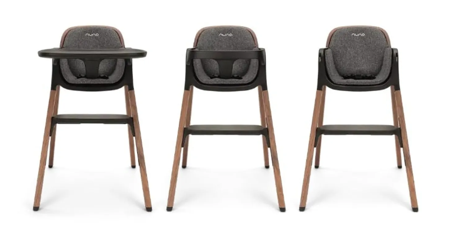 Nuna Chaise haute Bryn Graphite Lorsque l'enfant peut s'asseoir sans aide