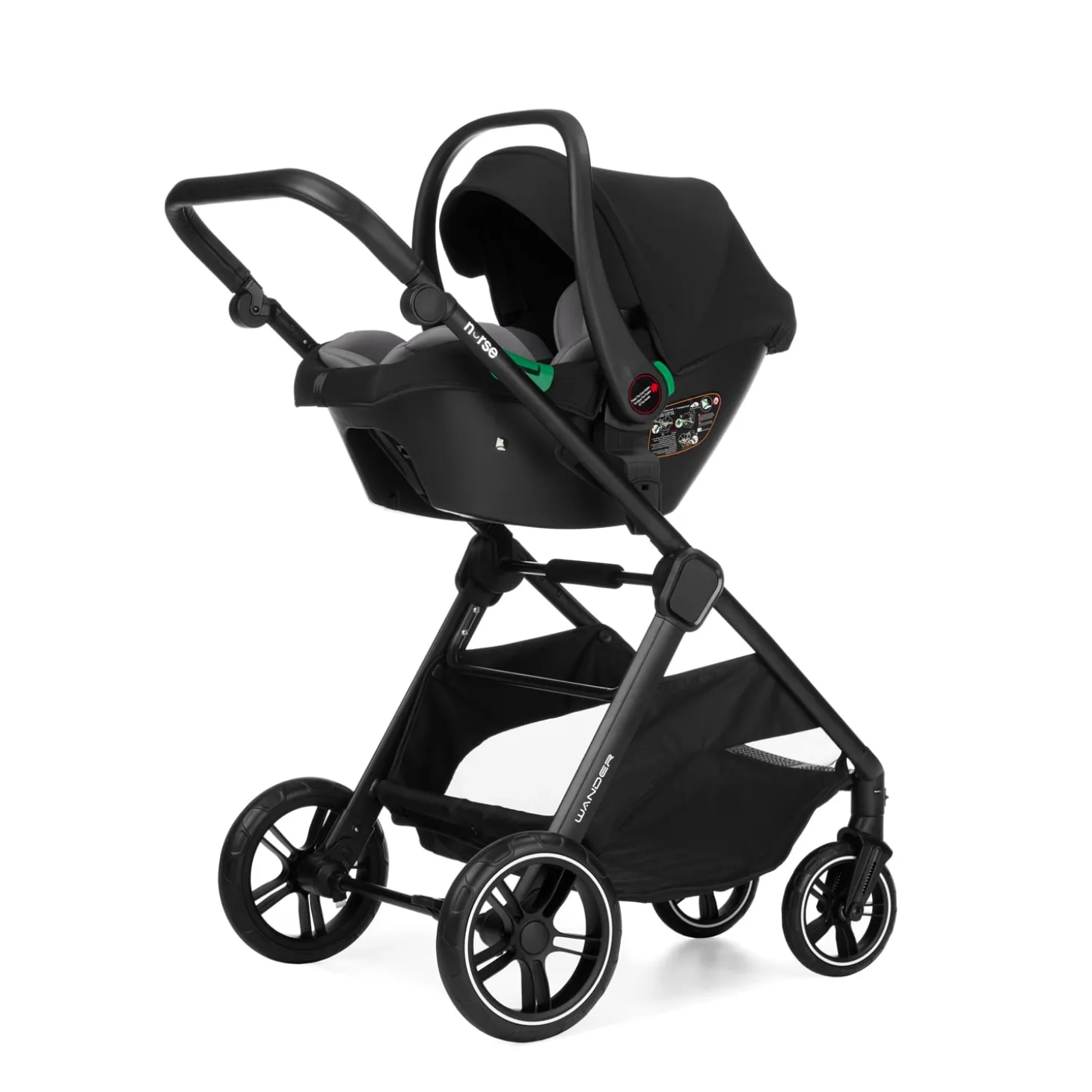 Nurse Duo poussette convertible Wander C + coque Wander carrier Iron