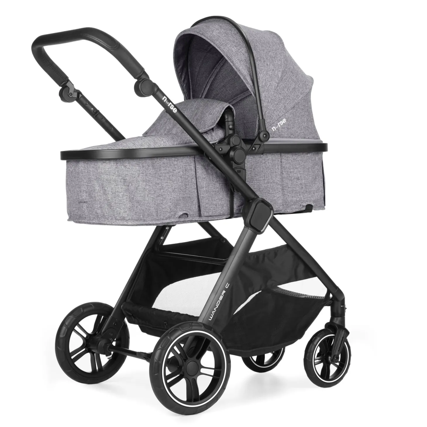 Nurse Duo poussette convertible Wander C + coque Wander carrier Iron