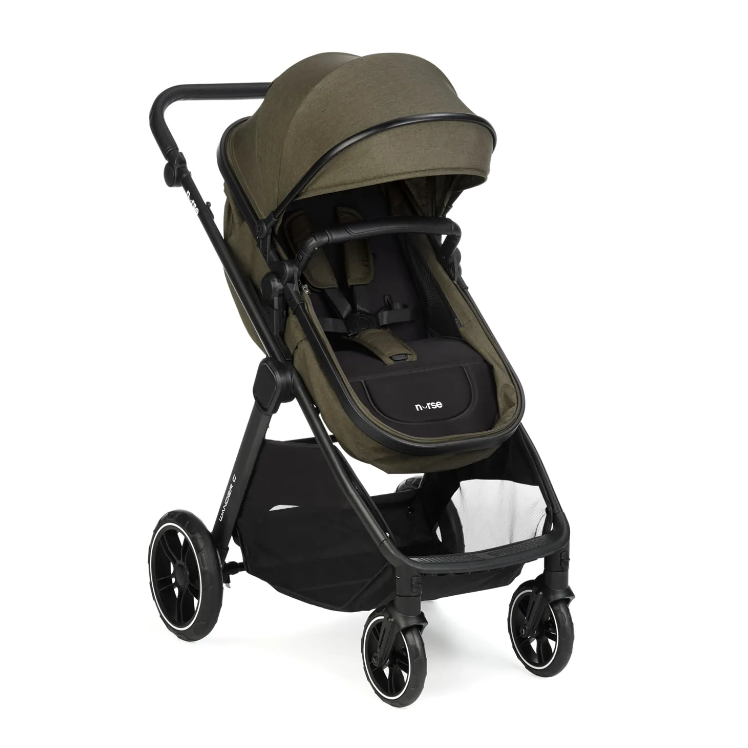 Nurse Duo poussette convertible Wander C + coque Wander carrier Green