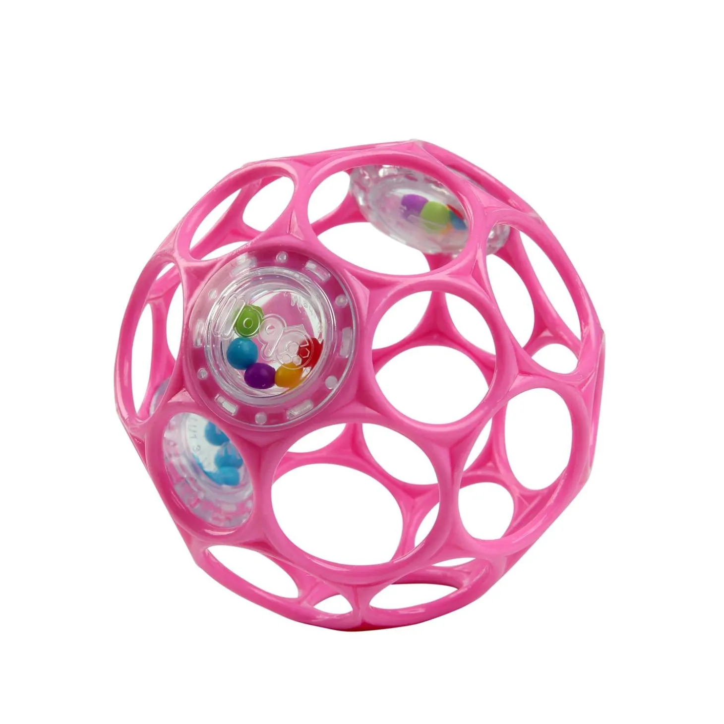 Oball Hochet balle sensorielle Rose
