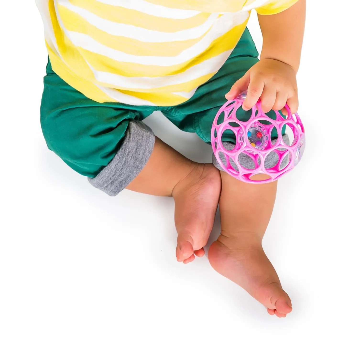 Oball Hochet balle sensorielle Rose