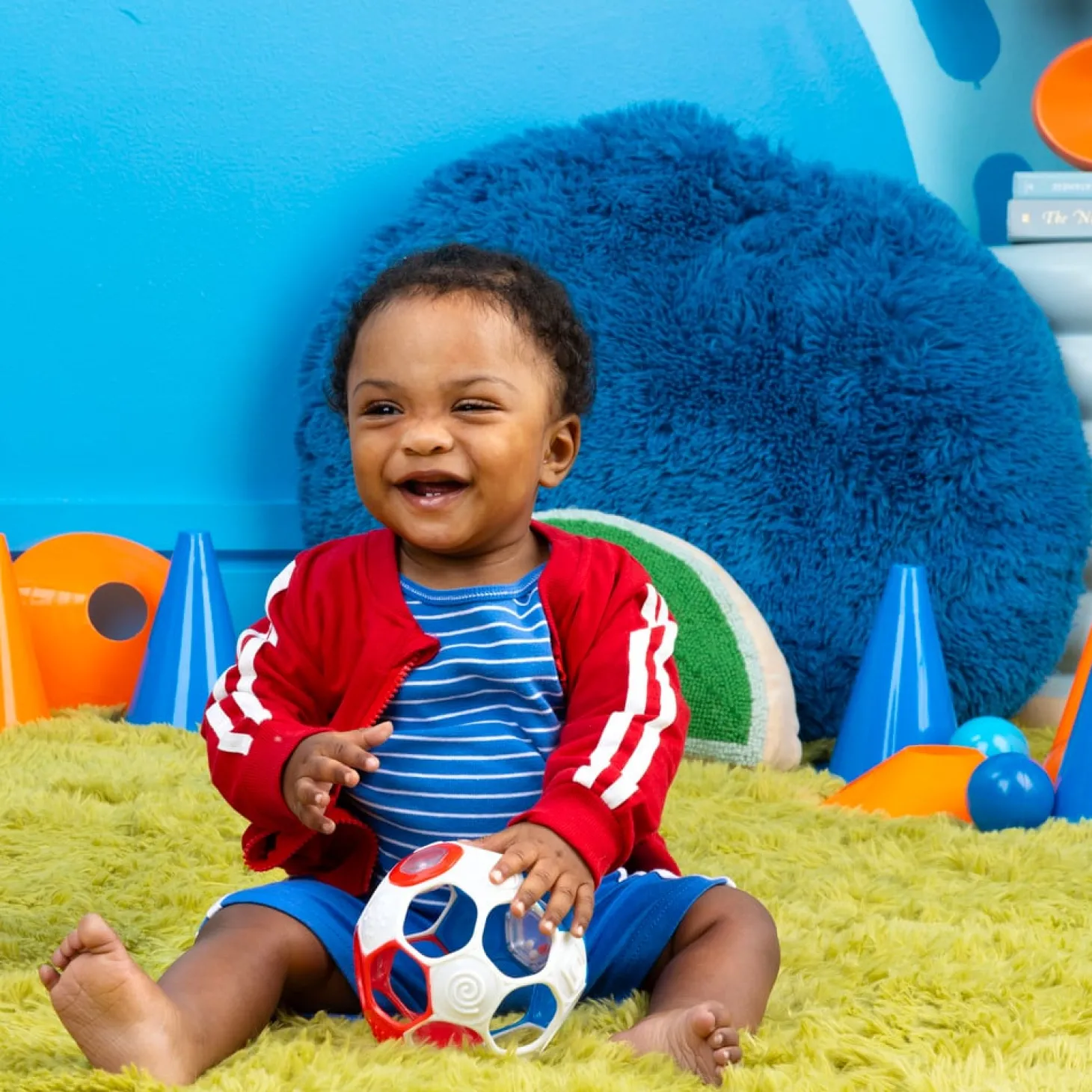 Oball Hochet ballon de foot Bleu/Blanc/Rouge