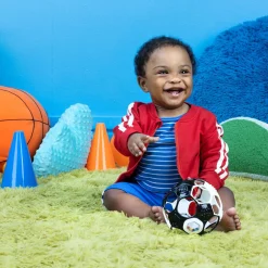 Oball                    Hochet ballon de foot    Noir/Blanc