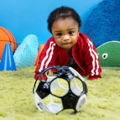 Oball                    Hochet ballon de foot    Noir/Blanc
