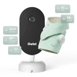 Owlet                    Pack Dream Sock + Dream Sight Cam    Menthe