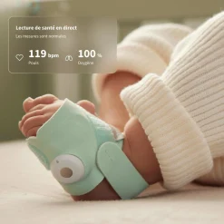 Owlet                    Pack Dream Sock + Dream Sight Cam    Menthe