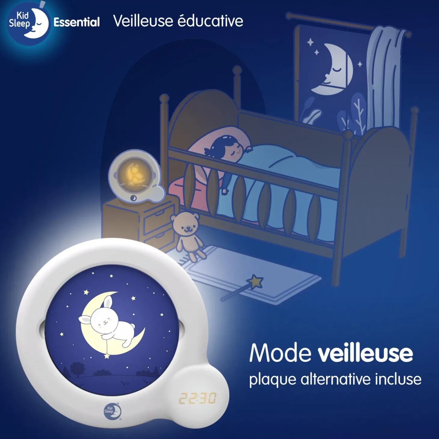 Pabobo Indicateur de réveil Kid'Sleep Essential Blanc