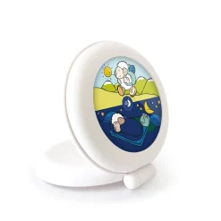 Pabobo Indicateur de réveil Kid'Sleep Globetrotter Blanc