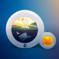 Pabobo Veilleuse indicatrice de réveil Moon Blanc