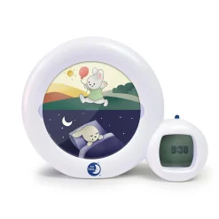 Pabobo Veilleuse indicatrice de réveil Moon Blanc