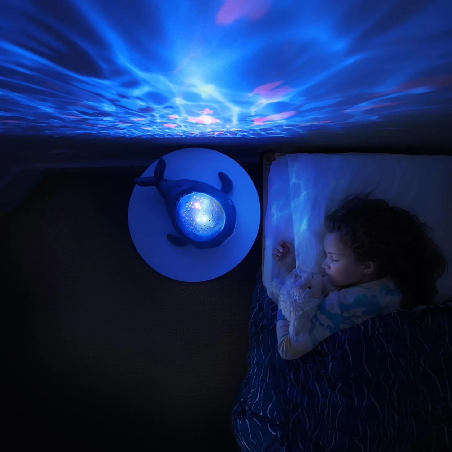 Pabobo Veilleuse projecteur Aqua Dream Baleine Bleu Canard