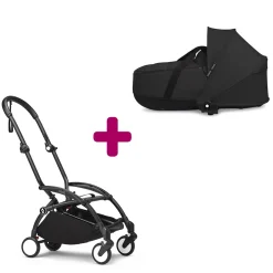 Pack chassis poussette YOYO³ Noir + nacelle YOYO³ Noir                            de Stokke
