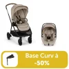 Pack duo poussette Triv next Cosmopolitain + Arra flex  + base curv à -50%                            de Nuna